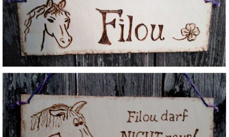 Pferdeboxen Schild 2-seitig