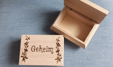 Holzschatulle "geheim"