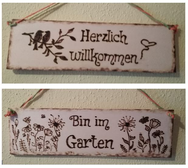 Willkommen Tür-Schild 2-seitig